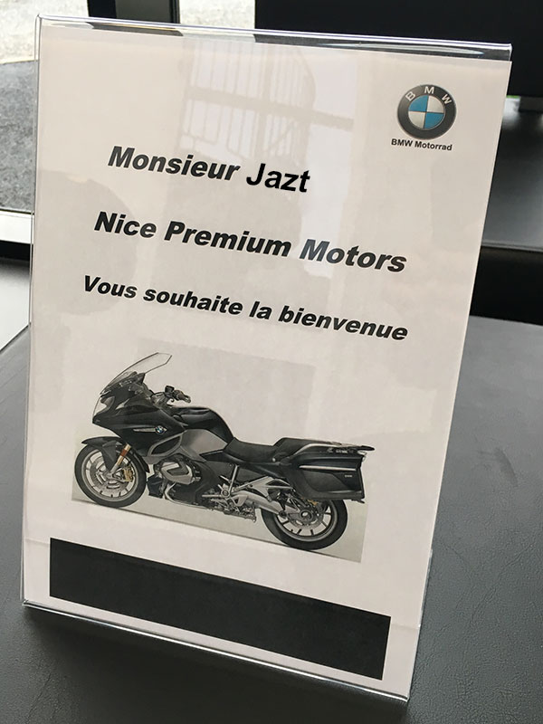 Livraison R1250RT chez Nice Premium Motors