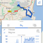 Voir en temps réel les performance du scooter lors de son itinéraire