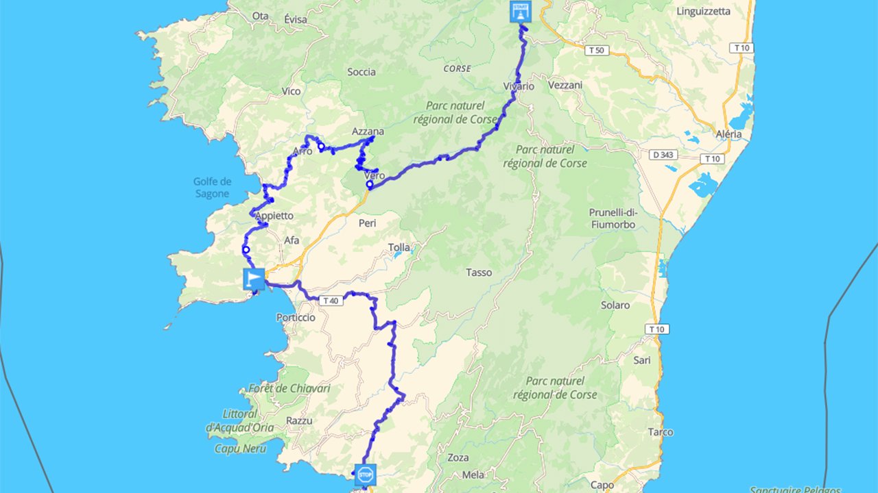 Roadbook moto : tour de Corse (jour 3)