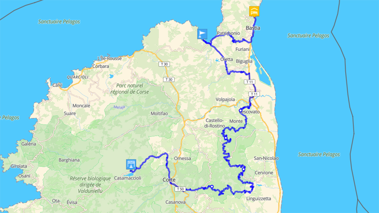 Roadbook moto : tour de Corse (jour 6)