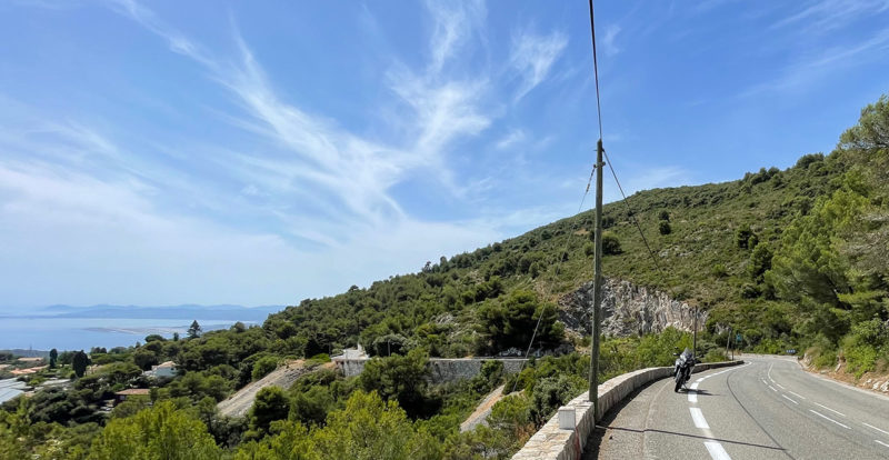 Essai du Multistrada V4S sur la grande corniche, entre Nice et Monaco