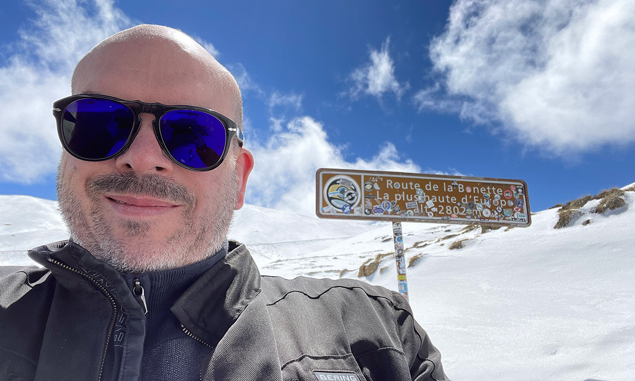 David Jazt au col de la Bonette en TMax 560 Tech Max - mai 2021