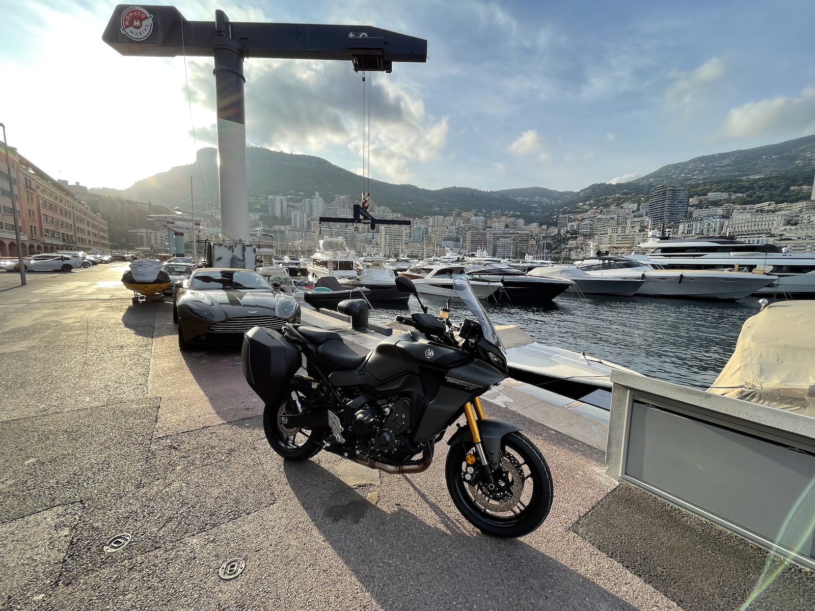 David Jazt à Monaco en Tracer 9GT, sur le port de plaisance