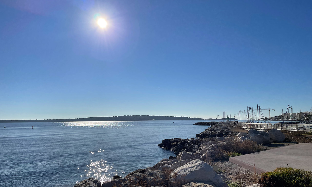 vue mer depuis Cannes, Palm Beach (super croisette)