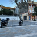 parking moto, monoprix, face à la gendarmerie de Saint Tropez