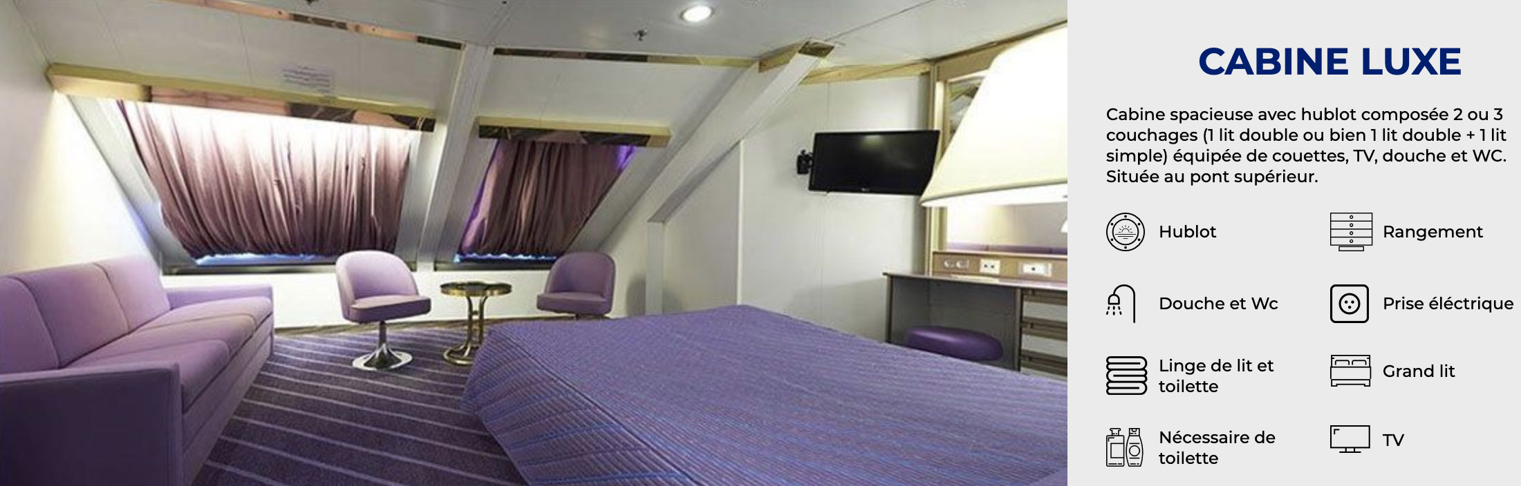 Corsica Ferries : cabine luxe