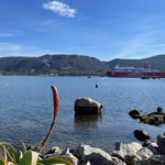 vue vers la mer depuis les marais salants de Porto Vecchio