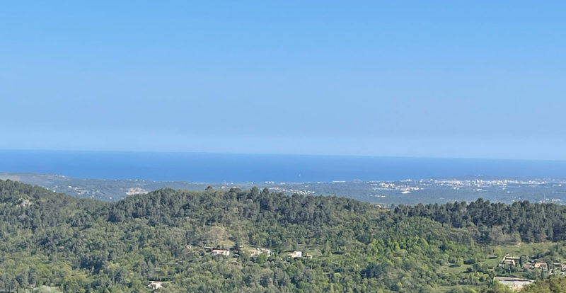 vue mer depuis les hauteurs de Grasse