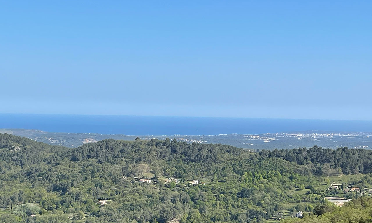 vue mer depuis les hauteurs de Grasse