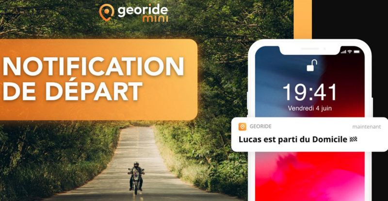 Georide mini : notification de départ d'une zone GPS