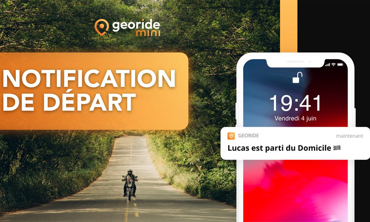 Georide mini : notification de départ d'une zone GPS