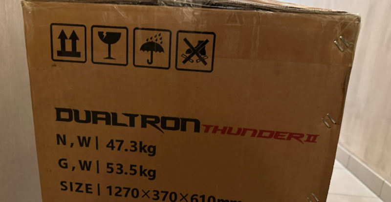 Livraison de la Dualtron Thunder 2 de chez Weebot