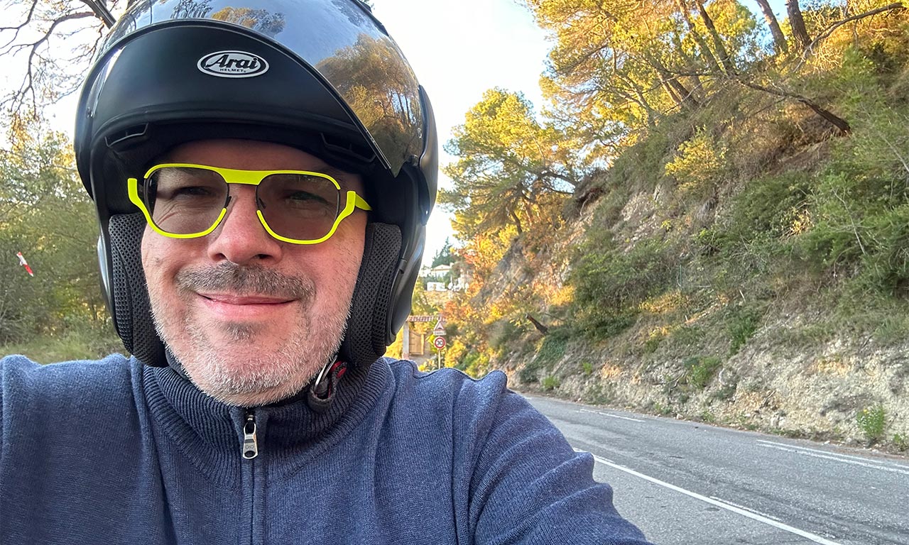 David Jazt en balade moto du dimanche sur la côte d'Azur