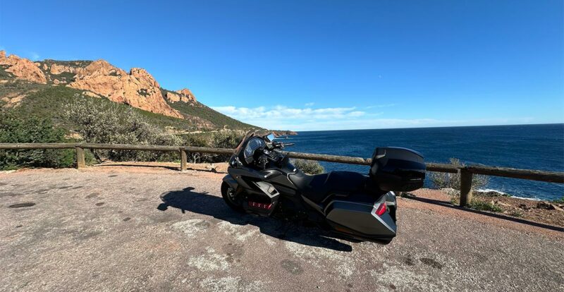 Goldwing de David Jazt sur les routes du Massif de l'Estérel