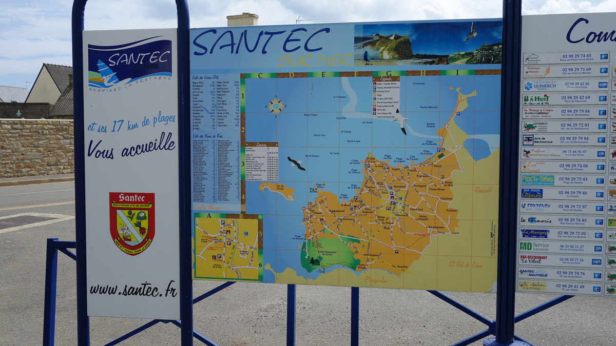 Carte de Santec (Finistère)