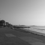 Plage de Saint-Malo à moto