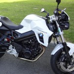 BMW F800R blanche Rennes boxer passion