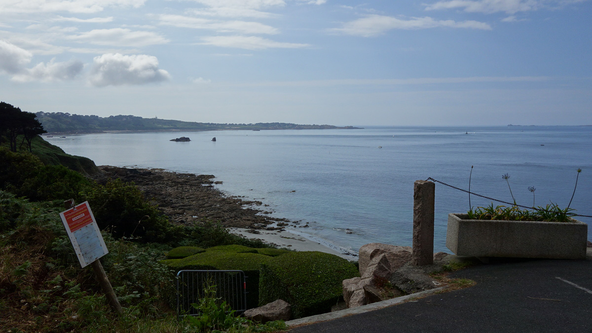 Vue sur Perros Guirec d'un biker Rennais