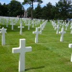 un nombre de tombe au cimetière des Américains en Normandie