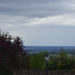 Vue depuis le jardin du presbytère de Bécherel