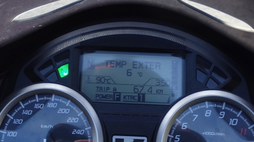 6 degrés au tableau de bord du ZZR 1400