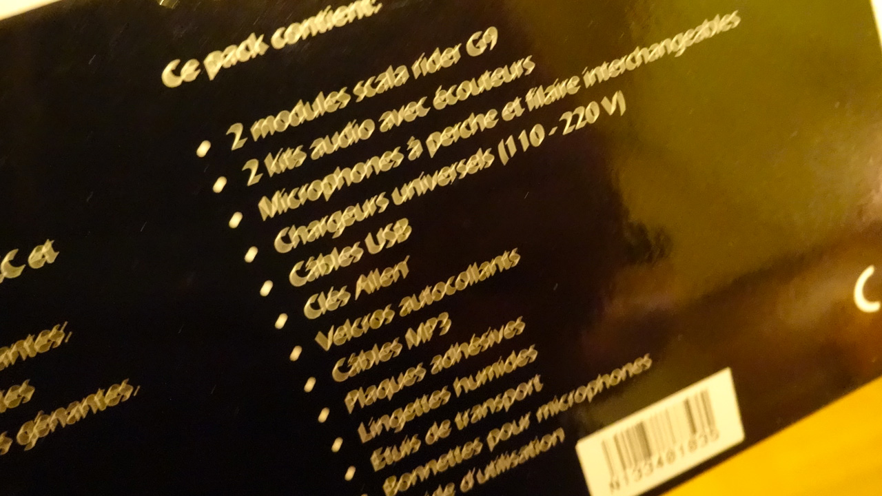 contenu du pack Scala Rider G9