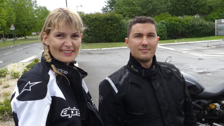 Katia et Arnaud en sortie moto