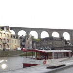Dinan, vue depuis le port de plaisance