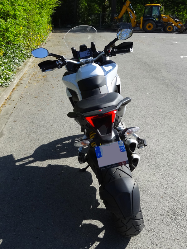 vue arrière du Multistrada 1200 S