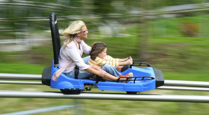 Luge sur Rail au Viaduc de la Souleuvre en Normandie