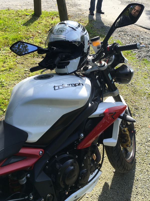 Arnaud manifeste à Rennes avec la FFMC 35