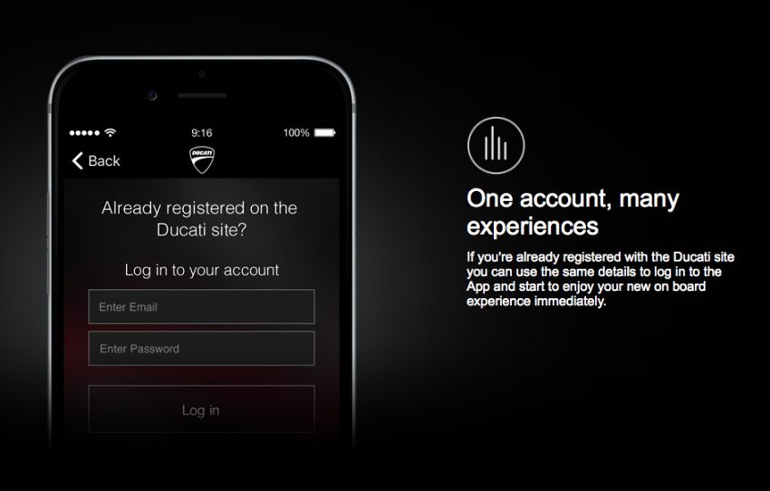 Se connecter au Multistrada link