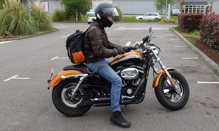 Florent en Harley Davidson