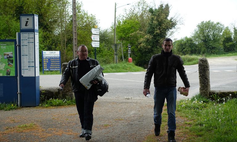 Philippe et Florent au Tour de Bretagne à moto