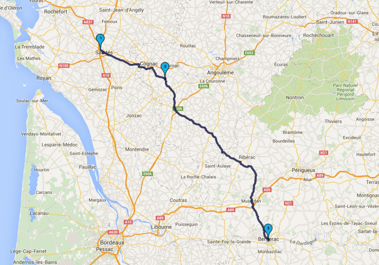 roadbook Bergerac à moto