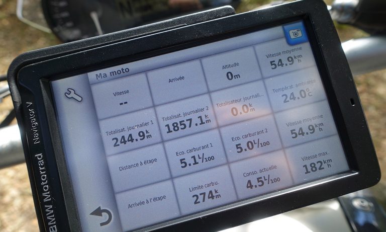 ordinateur de bord du R1200R au 1er août