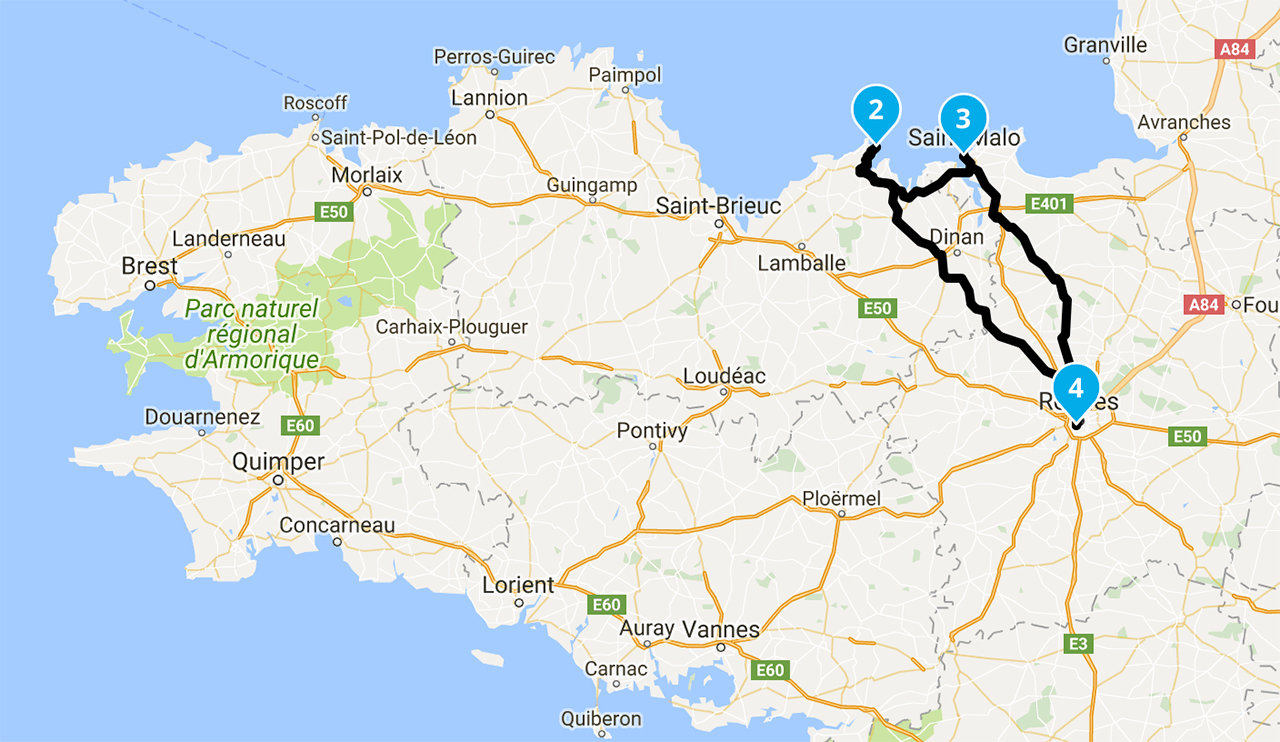 roadbook moto 10 septembre Rennes 