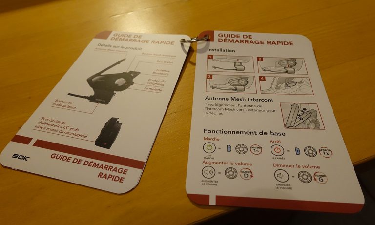 comment se servir de l'intercom SENA 30K (suite)