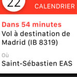 Vol à destination de Madrid depuis Saint-Sebastien