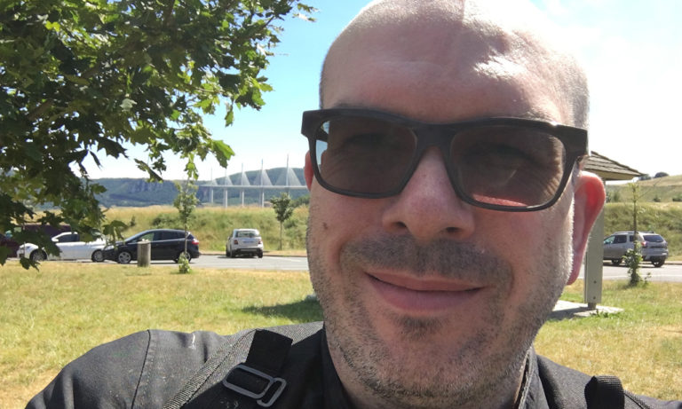 David Jazt au Viaduc de Millau