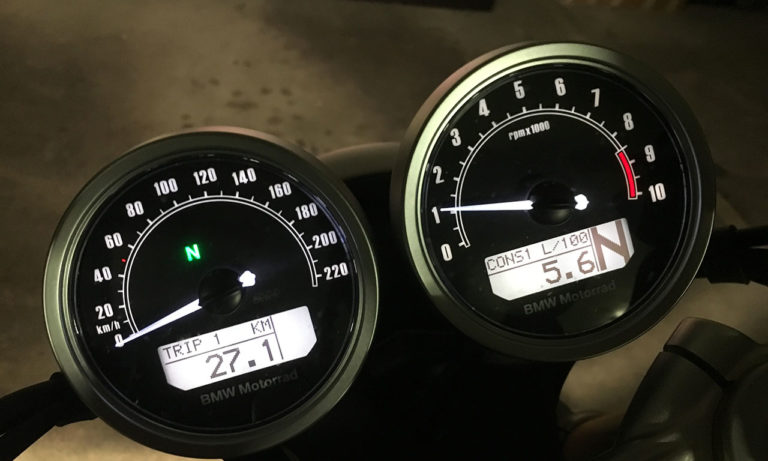 Double compteur de nuit BMW Nine-T