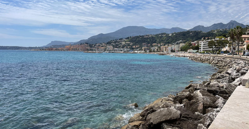 baie de Menton depuis le post de la frontière