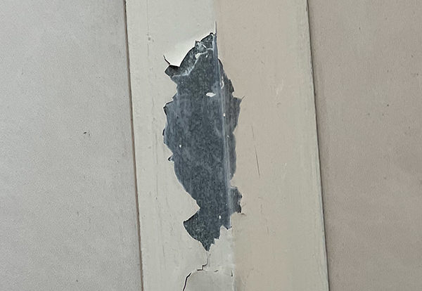 La Corse : peinture qui s'écaille sur les murs du bateau