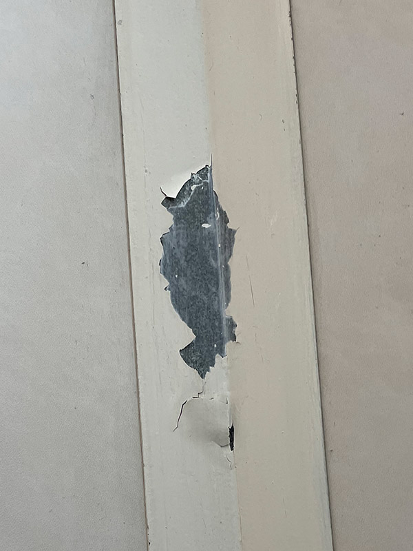 La Corse : peinture qui s'écaille sur les murs du bateau