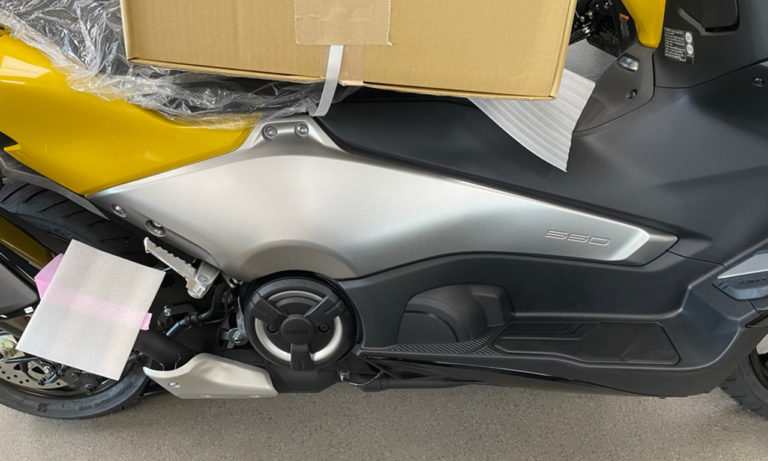 Boomerang gris sur le TMAX