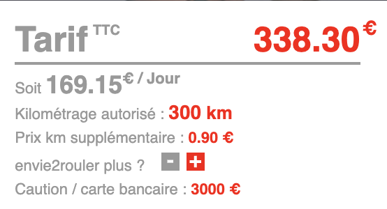 Location moto week-end Goldwing