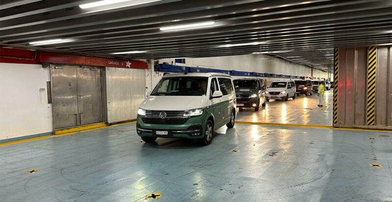 Parking dans le Corsica Ferries