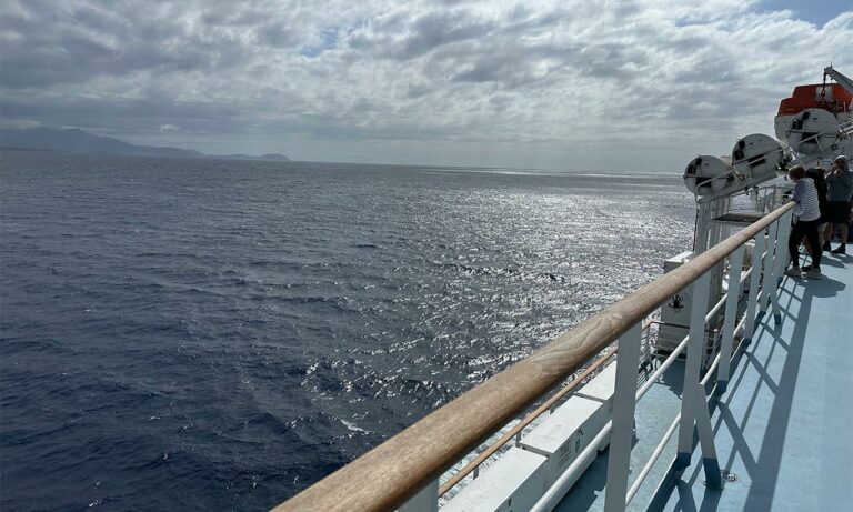Vue mer en quittant la Corse