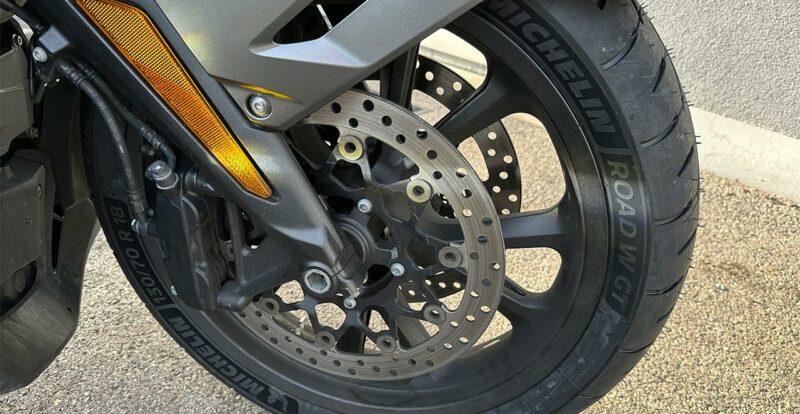 David Jazt roule en Michelin sur sa Goldwing