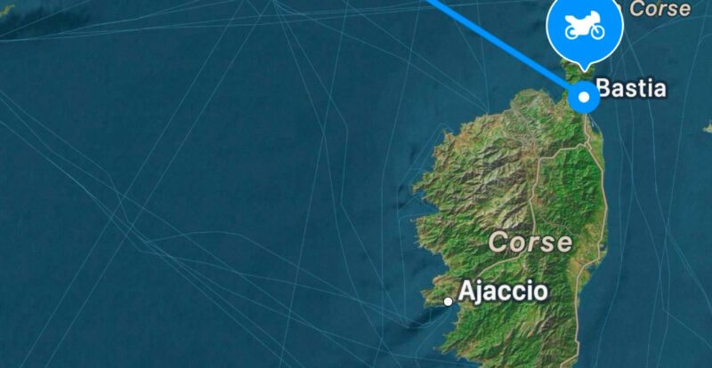 Traversée en bateau vers la Corse depuis le continent